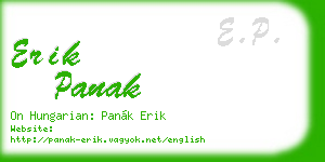 erik panak business card
