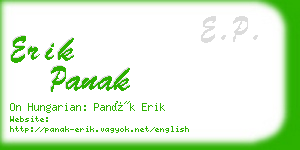 erik panak business card